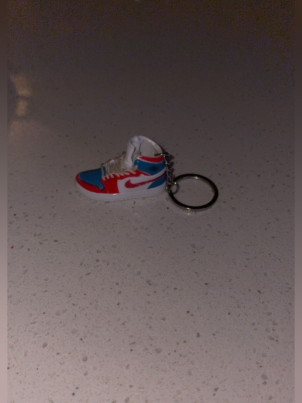 Nike Kids Red, Blue & White High-Top Sneaker Keychain